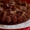 Caramel Chestnut Chocolate Cake {gluten-free}