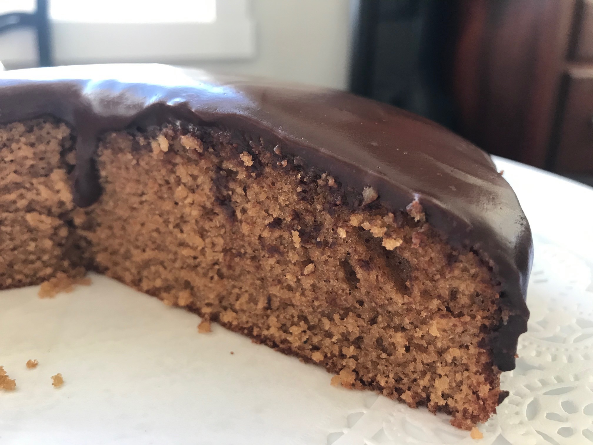 Coconut Cake with Chocolate Ganache